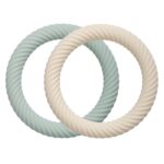 Bijtspeeltje A little Lovely Company Classic Sage/Cream