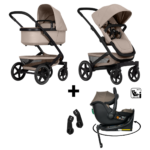 Kinderwagen Joolz Day5 Sandy Taupe Special Edition + Autostoel Jacky Pro 360° Dark Taupe&Base&Adapterset