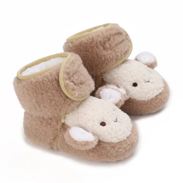 Mini Fashion™ - Warm&Comfort - Dieren Schoentjes Bruin - Schaap / 17 (6-12 maanden) | Educatief Speelgoed - Afbeelding 1