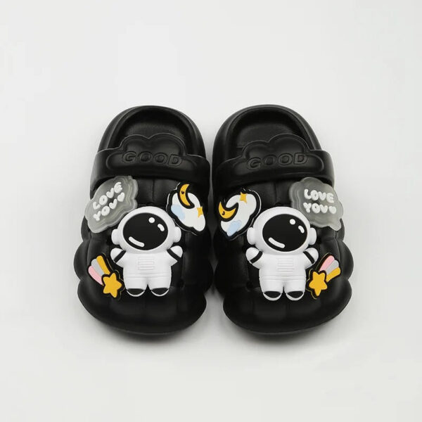 Mini Fashion™ - Leuk Astronauten Ontwerp - Kinder Slippers Zwart / 200mm (6-7 jaar) | Educatief Speelgoed - Afbeelding 1