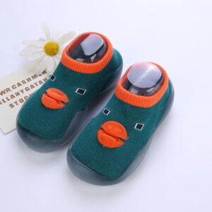 Mini Fashion™ - Slip Vaste Zool - Schoen Sokken Donker Groen / 20/21 (12-18 maanden) | Educatief Speelgoed