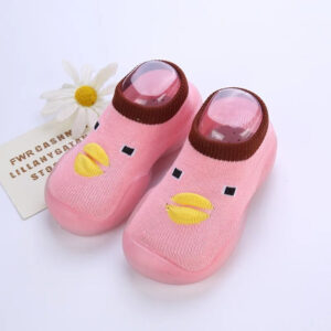 Mini Fashion™ - Slip Vaste Zool - Schoen Sokken Roze / 24/25 (2-3 jaar) | Educatief Speelgoed