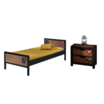 Kinderbed 1-persoons Alex 90x200 met Nachtkast
