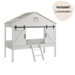 Halfhoogslaper Barnie 90x200 Wit met Lattenbodem