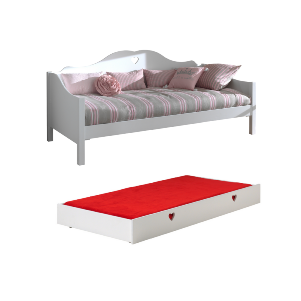 Kajuitbed Amori 90x200 Wit met Bedlade - Afbeelding 1