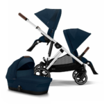 Duo Kinderwagen Cybex Gazelle S Ocean Blue/Navy Blue - Silver Frame