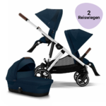 Twin Kinderwagen Cybex Gazelle S Ocean Blue/Navy Blue - Silver Frame