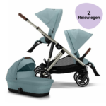 Twin Kinderwagen Cybex Gazelle S Sky Blue/Mid Blue - Taupe Frame
