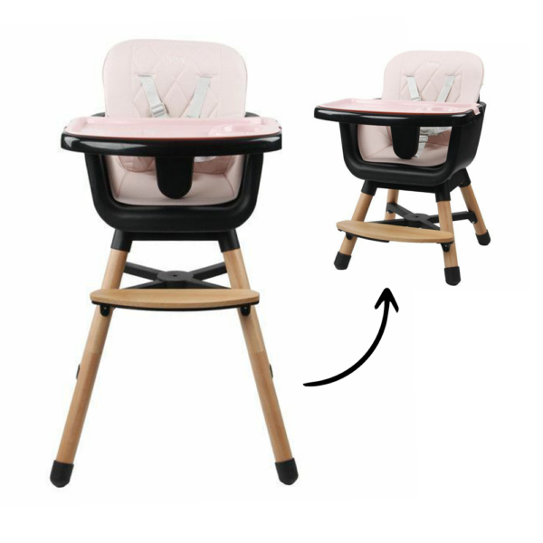 Kinderstoel Ding Wood Daily Pink - Afbeelding 1