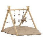 Babygym en Speelkleed MorDesign Leaf Wood Chocolate
