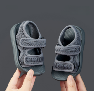 Breeze Bliss™ - Zachte Zolen&Sneldrogend - Kinder Sandalen Donkergrijs / 17 (18-24 maanden) | Educatief Speelgoed