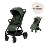 Buggy Novi Baby® Xavi XL Premium Solid Green met voetenzak