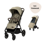 Buggy Novi Baby® Xavi XL Premium Solid Sand met voetenzak