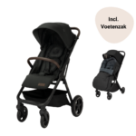 Buggy Novi Baby® Xavi XL Premium Solid Black met voetenzak