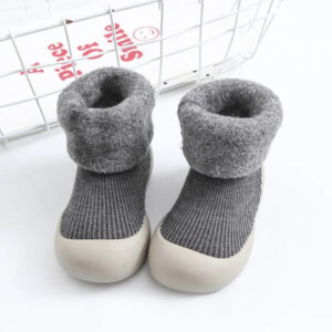 Mini Fashion™ - Warm&Zacht - Anti Slip Sokken Grijs / 25 (2-3 jaar) | Educatief Speelgoed