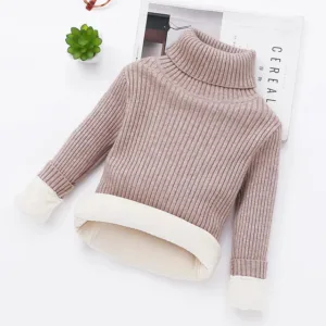 Mini Fashion™ - Wattenstaapje Coltrui voor kinderen Khaki / 110 (4 jaar) | Educatief Speelgoed