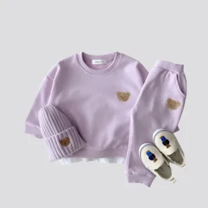 Mini Fashion™ - Peuter Beertjes Trainingspak Paars / 104 (4 jaar) / Ja | Educatief Speelgoed