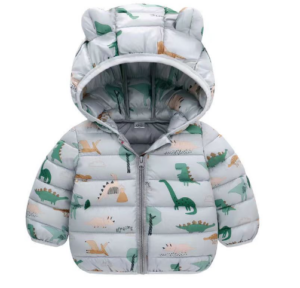 Mini Fashion™ - Polyester winterjas met Capuchon Grijs / 90 (2-3 jaar) | Educatief Speelgoed