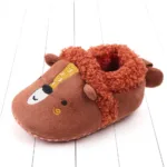 Mini Fashion™ - Knuffel zachte dieren - Peuter Dieren pantoffels Beer Bruin / 16 (7-12 maanden) | Educatief Speelgoed