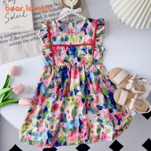 Mini Fashion™ - Perfect Voor De Zomer - Meiden Jurk 120 (4-5 jaar) | Educatief Speelgoed