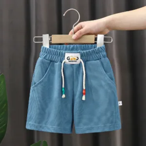 Mini Fashion™ - Super Comfortabele Sweatpants - Korte Broek Blauw / 90 | Educatief Speelgoed