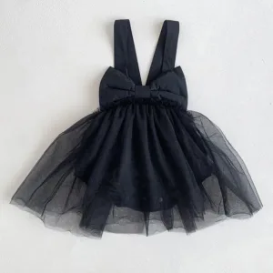 Mini Fashion™ - Baby Meiden Romper Jurk Zwart / 60 (0-3 maanden) | Educatief Speelgoed