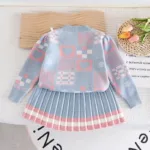 Mini Fashion™ - Zacht en Comfortabel - Sweater Set Blauw / 98 (3 jaar) | Educatief Speelgoed