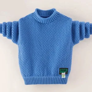Mini Fashion™ - Warm&Stijlvol - Oversized Trui Blauw / 150 (8 jaar) | Educatief Speelgoed