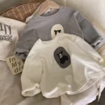 Mini Fashion™ - Beren Print - Sweater Wit / 130 (6 jaar) | Educatief Speelgoed