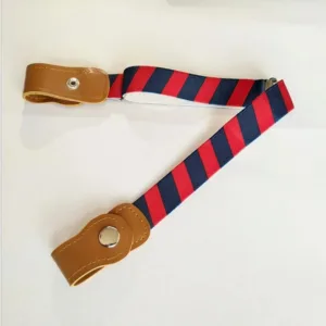 Mini Fashion™ - Past Altijd - Elastische Riem voor Kinderen Rood - Zwart / 40-65cm (1-12 jaar) | Educatief Speelgoed