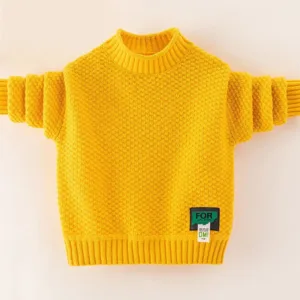 Mini Fashion™ - Warm&Stijlvol - Oversized Trui Geel / 130 (6 jaar) | Educatief Speelgoed