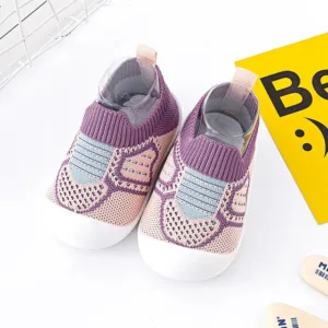 Mini Fashion™ - BabyGrip - Antislip Schoenen Paars / 19 (6-12 maanden) | Educatief Speelgoed