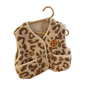 Mini Fashion™ - Warm&Stijlvol - Bodywarmer Vest Panter / 120 (5 jaar) | Educatief Speelgoed