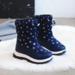 Mini Fashion™ - Warm&Waterdicht - Meiden Snowboots Blauw / 35 (8-9 jaar) | Educatief Speelgoed