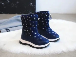 Mini Fashion™ - Warm&Waterdicht - Meiden Snowboots Blauw / 35 (8-9 jaar) | Educatief Speelgoed