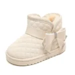 Mini Fashion™ - Anti-slip - Meiden Snowboots Creme Wit / 27 (4-5 jaar) | Educatief Speelgoed