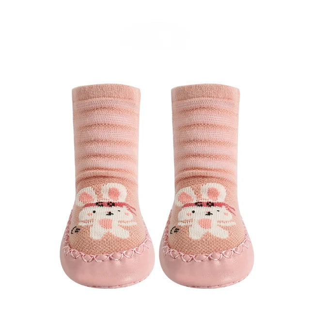 image_92_Kids_Rabbits_Socks_Lion_Shoes_Toddler_Baby_Tiger_Socks_Floor_Shoes_Baby_Shoes_Baby__6 Toddler Non-slip Socks™ - Stapjes in Stijl - Babysokjes Konijn / S (0-6 maanden) | Educatief Speelgoed - Afbeelding 1
