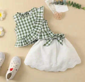 Mini Fashion™ - Top&Short Set Meiden Groen / 120 | Educatief Speelgoed