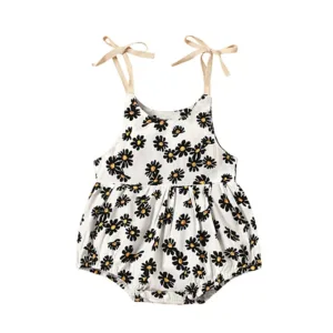 Mini Fashion™ - Baby Romper Jurk Wit / 100 (2-3 jaar) | Educatief Speelgoed