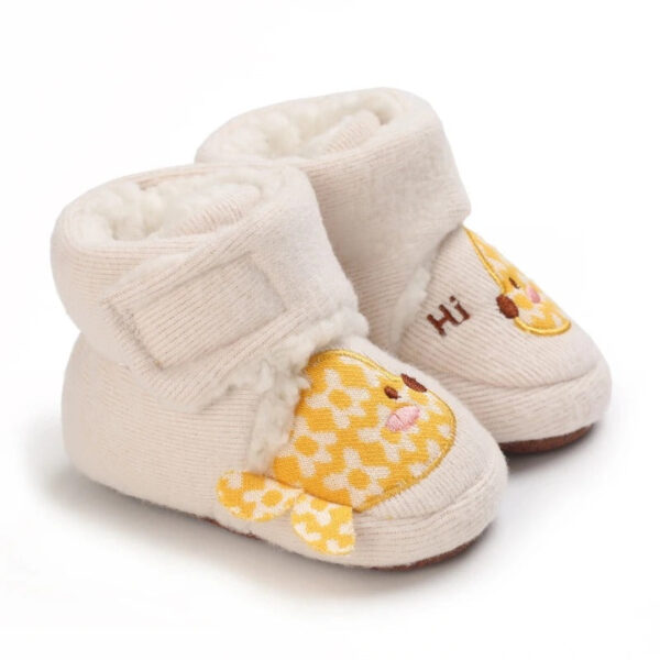Mini Fashion™ - Warm&Comfort - Dieren Schoentjes Beige - Vis / 17 (6-12 maanden) | Educatief Speelgoed - Afbeelding 1