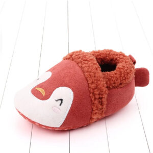 Mini Fashion™ - Knuffel zachte dieren - Peuter Dieren pantoffels Pinguin Rood / 17 (13-18 maanden) | Educatief Speelgoed