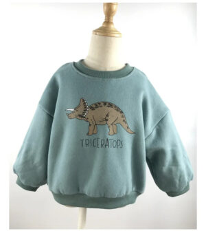 Mini Fashion™ - Leuke Dinosaurus Print - Dino Sweater Groen / 110 (4 jaar) | Educatief Speelgoed