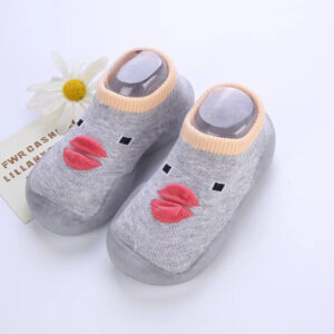 Mini Fashion™ - Slip Vaste Zool - Schoen Sokken Grijs / 20/21 (12-18 maanden) | Educatief Speelgoed
