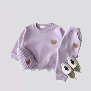 Mini Fashion™ - Peuter Beertjes Trainingspak Paars / 104 (4 jaar) / Ja | Educatief Speelgoed