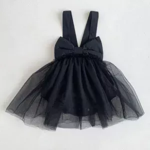 Mini Fashion™ - Baby Meiden Romper Jurk Zwart / 60 (0-3 maanden) | Educatief Speelgoed