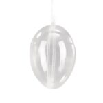 Plastic ei 10cm transparant