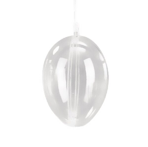 Plastic ei 10cm transparant - Afbeelding 1