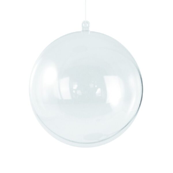 Plastic bal - transparant - 7 cm - Afbeelding 1