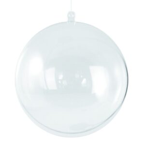 Plastic bal - transparant - 8 cm
