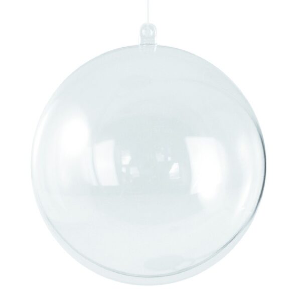 Plastic bal - transparant - 8 cm - Afbeelding 1